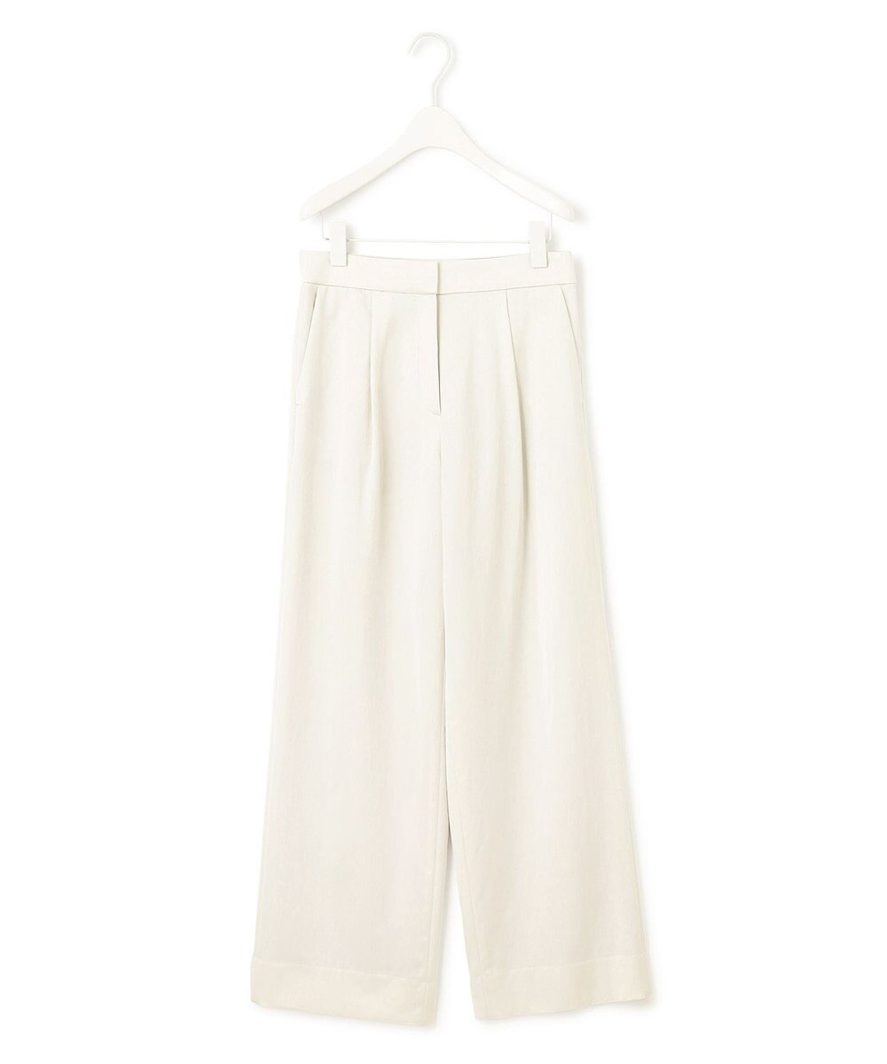 ICB 【接触冷感・UVケア・洗える】 ヴィスコースナイロンサテン ワイドパンツ 