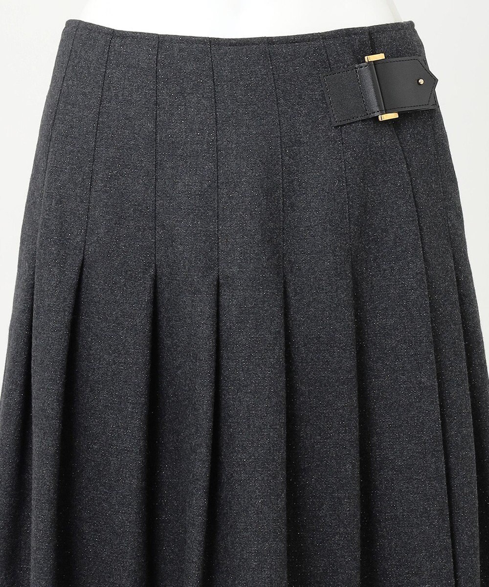 23区 【R(アール)】ウールラメ タックラップスカート 