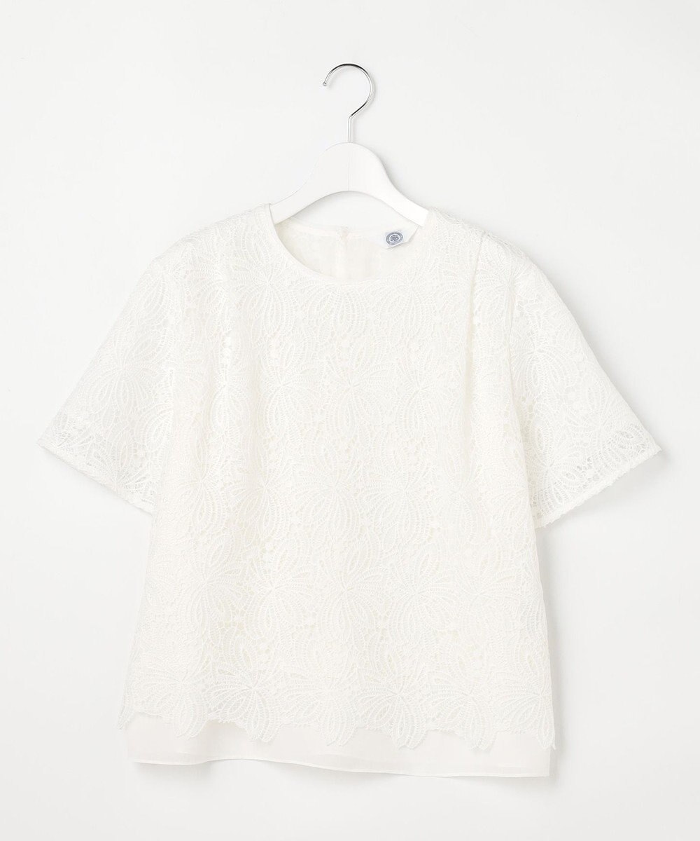 J.PRESS LADIES レースコンビジャージー カットソー 