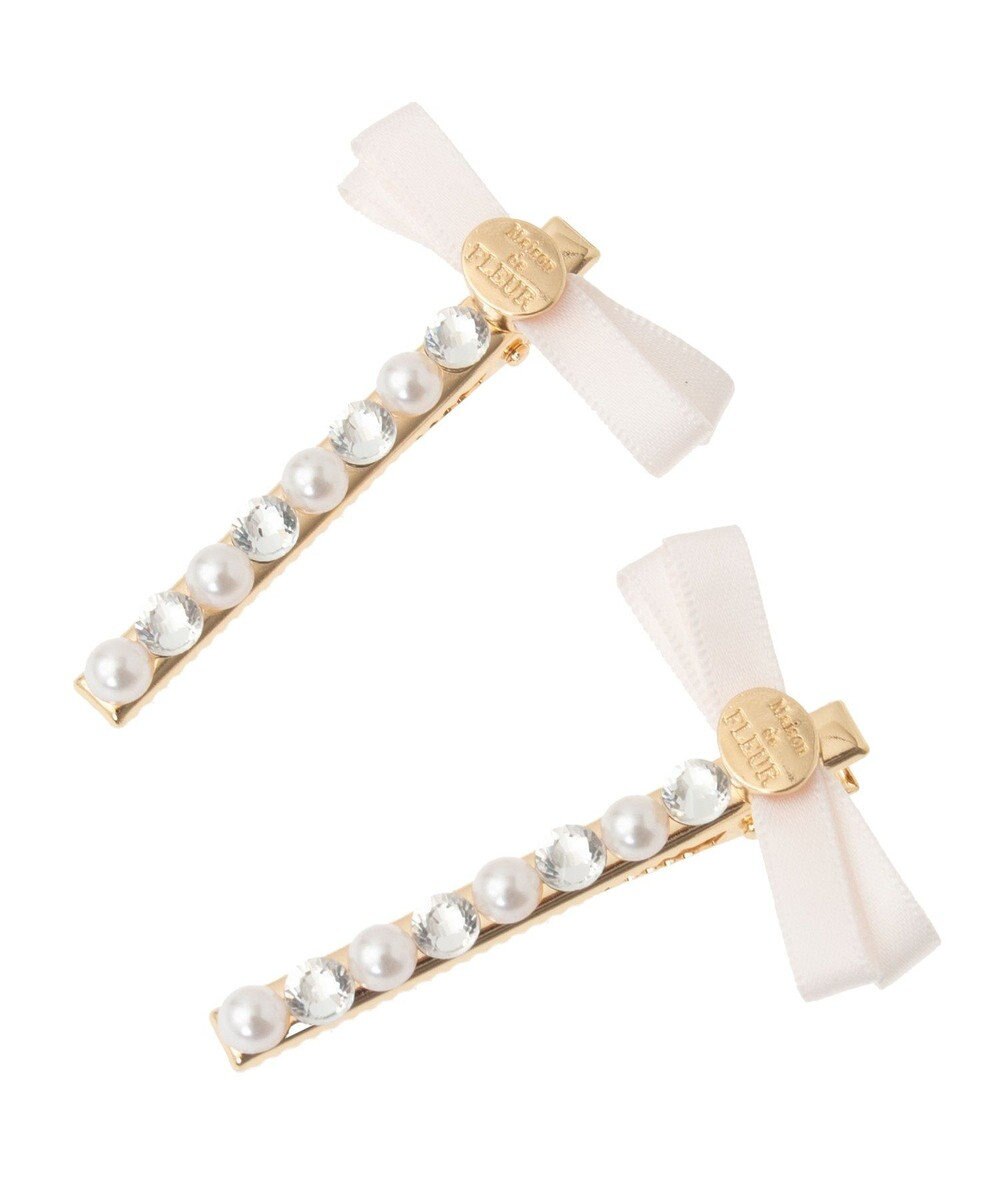 Maison de FLEUR リボンビジューピンセット 
