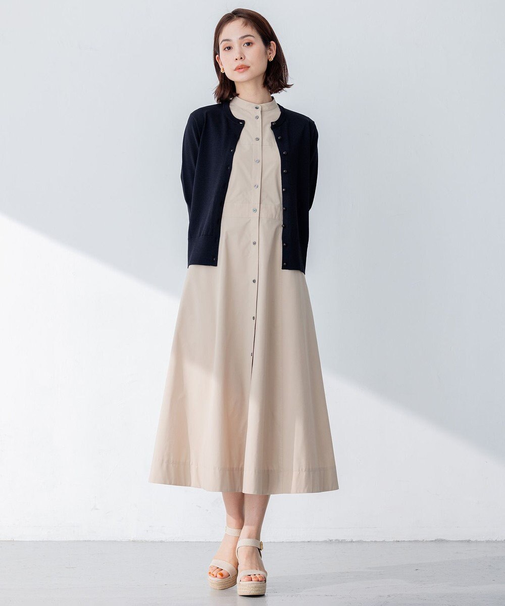 組曲 【5色展開・洗える】MINA半袖 カラーカーディガン 