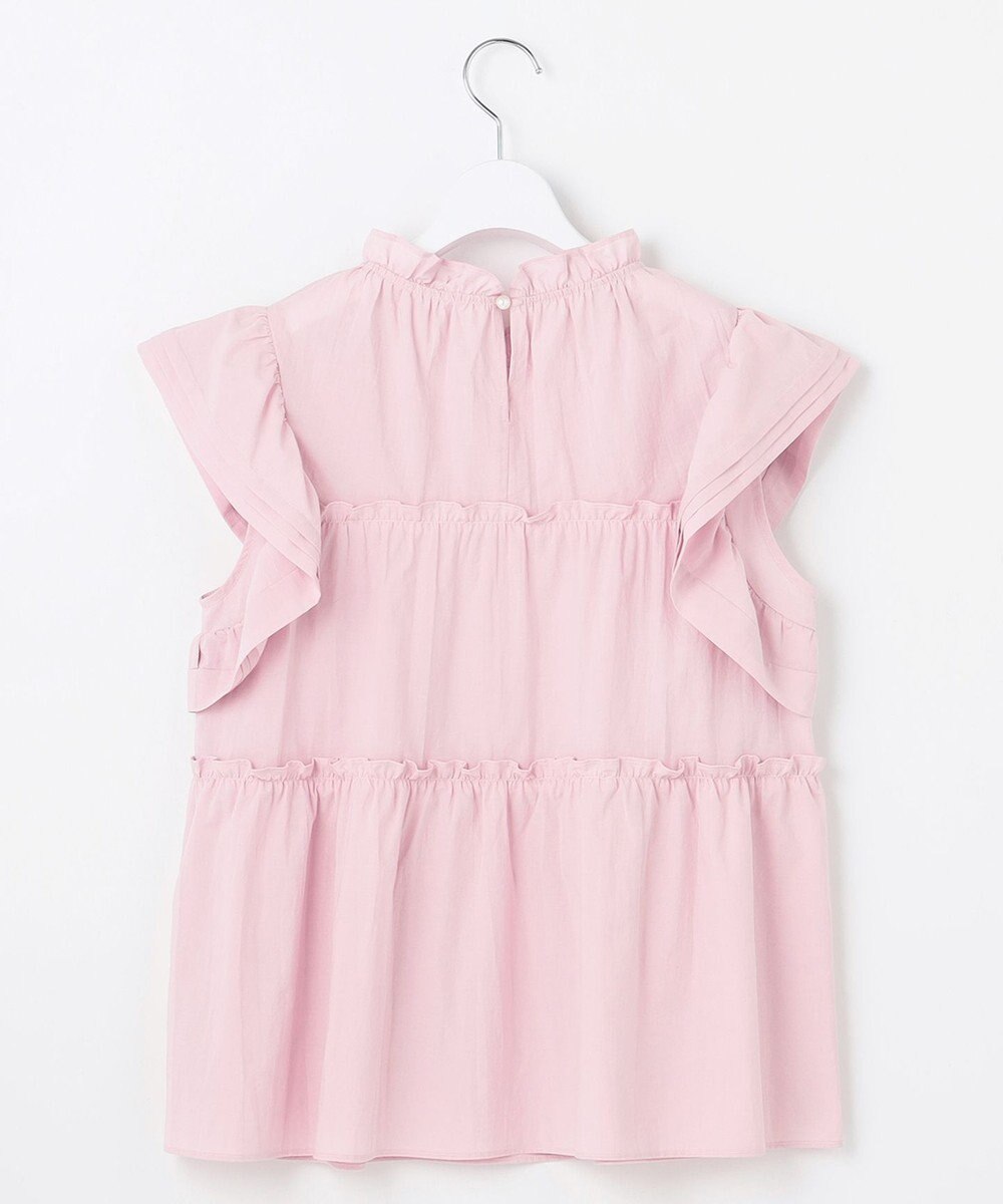 Feroux 【洗える】ペプラムシルエットフリルブラウス 