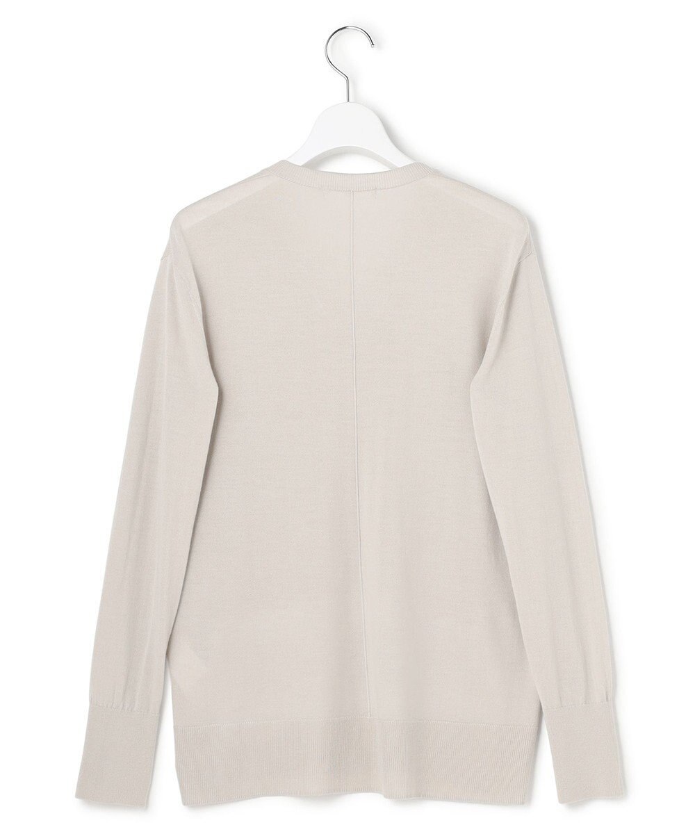 ICB L 【洗える】コンパクトファインウール Vネックニット 