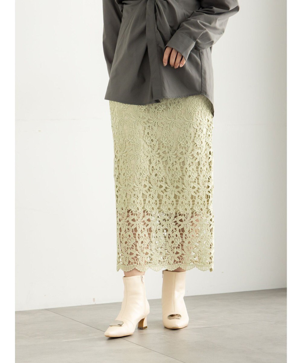 Te chichi ケミカルレースナロースカート《2025Autumn catalog vol.2 item》 