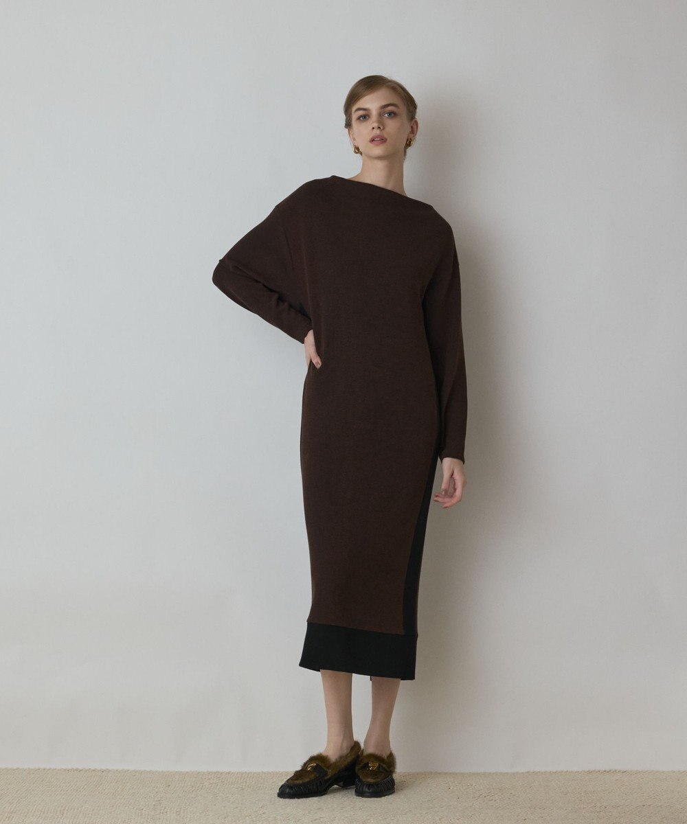 GRACE CONTINENTAL バイカラーカットワンピース 