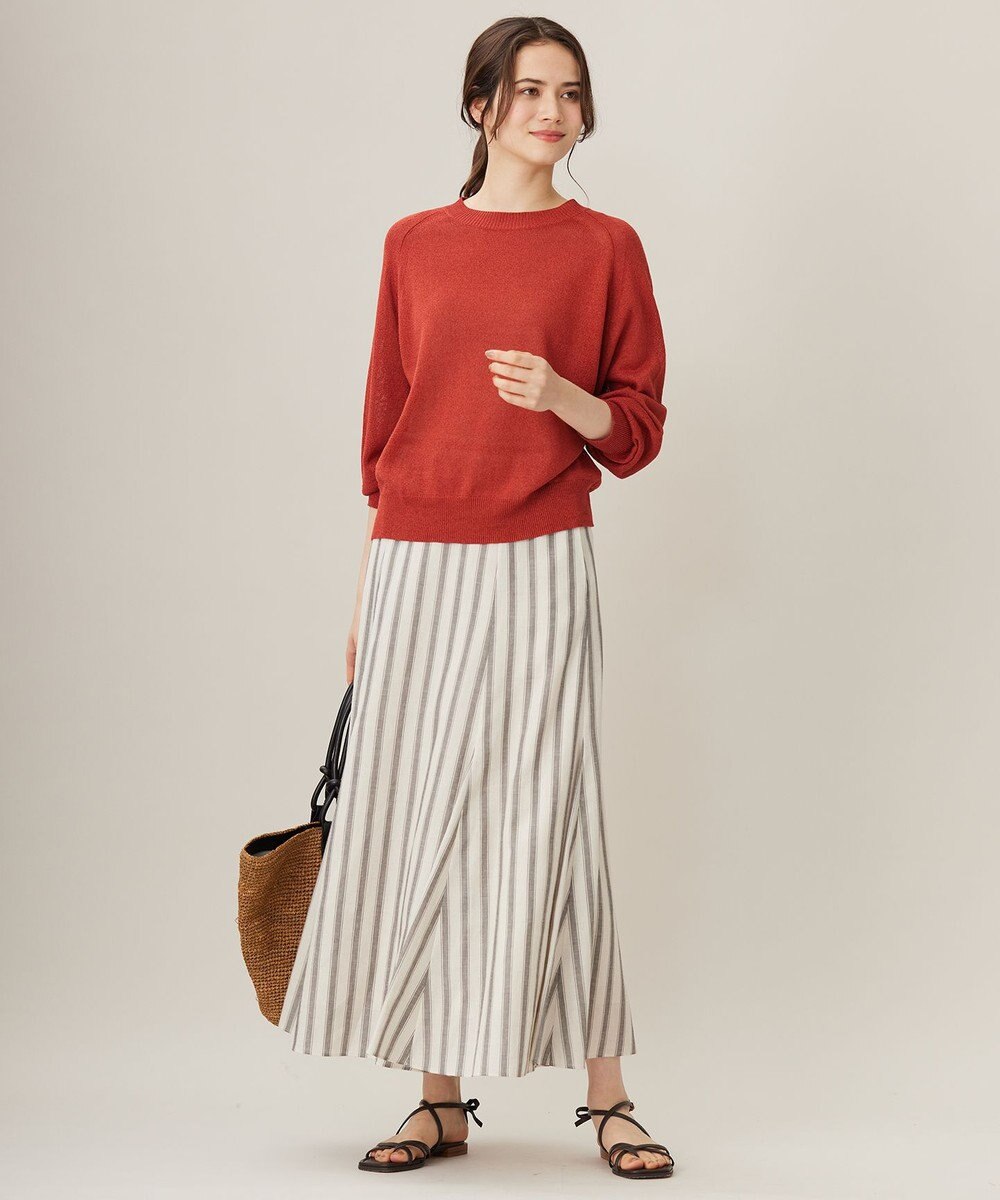 自由区 S 【洗える】ペーパーブレンドプルオーバー ニット 