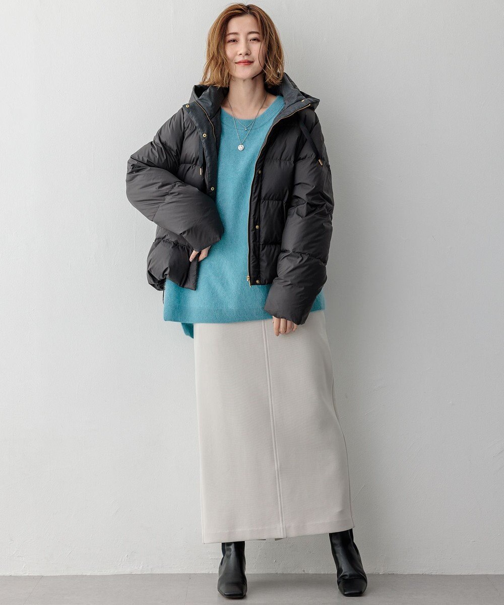 23区 L 【洗える/撥水加工】シレータフタ コンパクト ダウンコート 