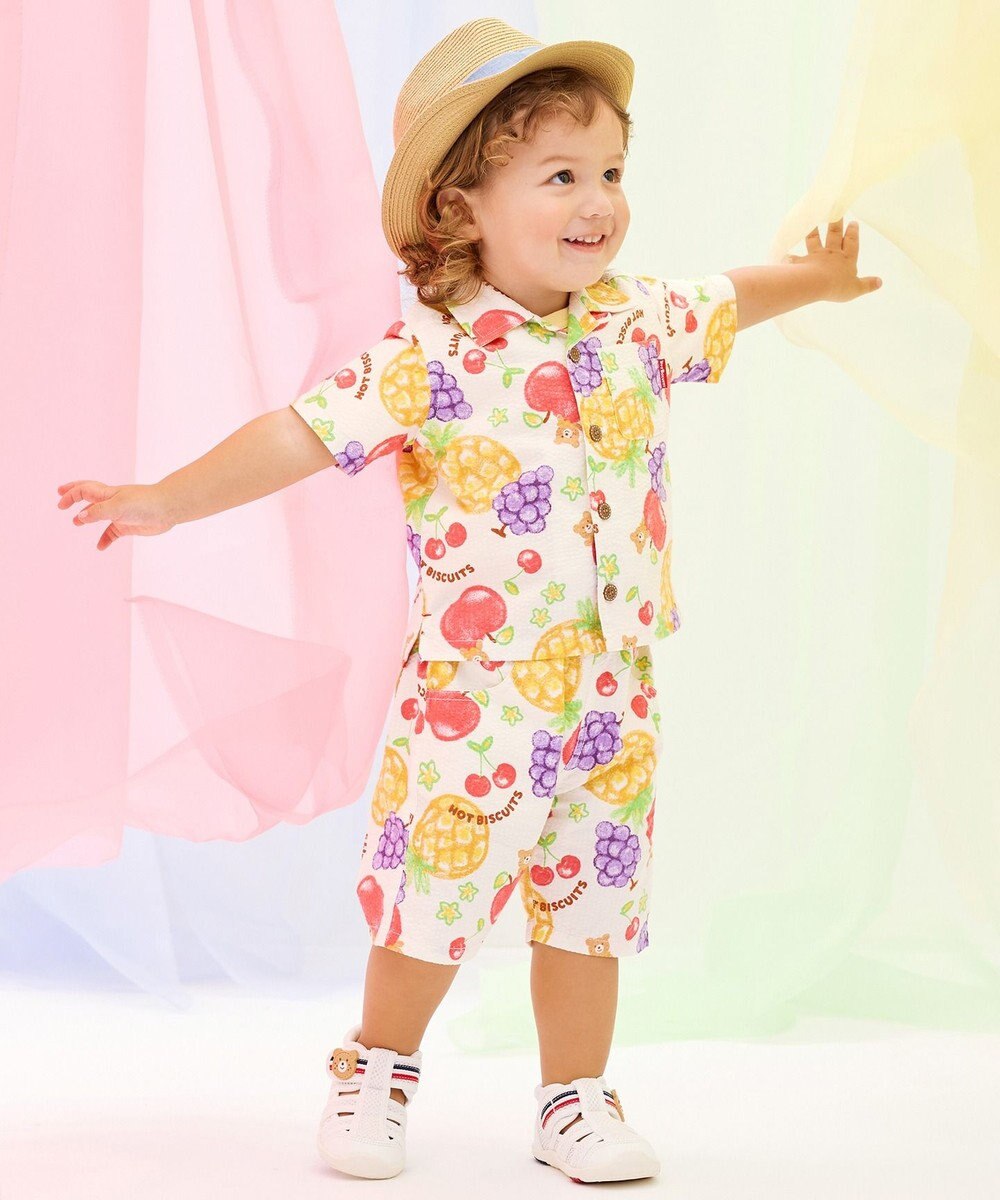 MIKI HOUSE HOT BISCUITS 【ビーンズ×フルーツシリーズ】【80-120cm】6分丈ハーフパンツ 