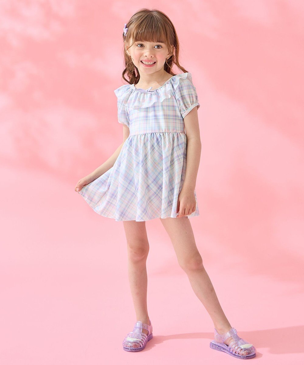 ANY KIDS チェック柄 セパレート 水着 