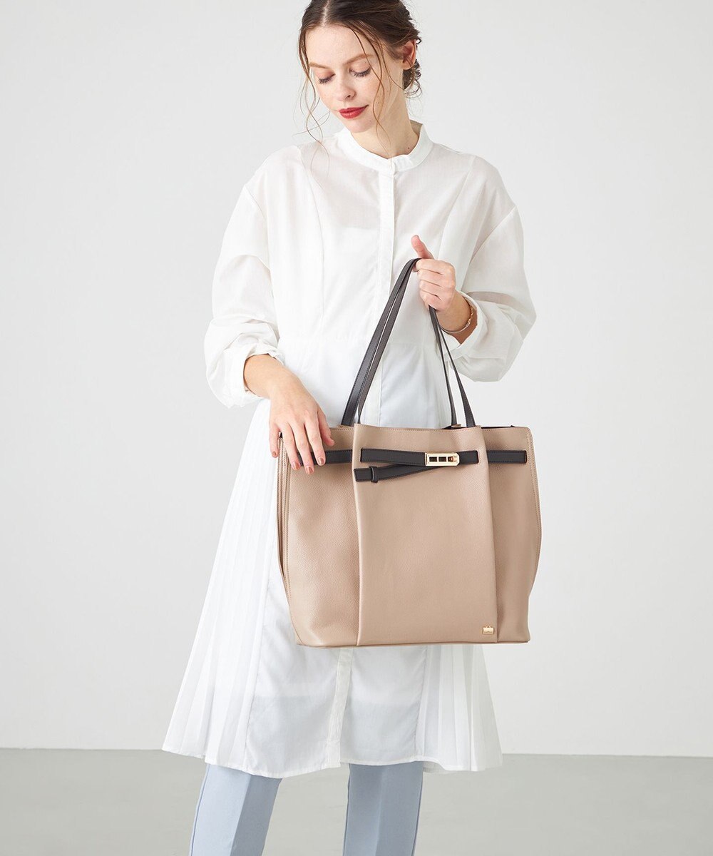 LA BAGAGERIE コンビカラーA4トートバッグ 