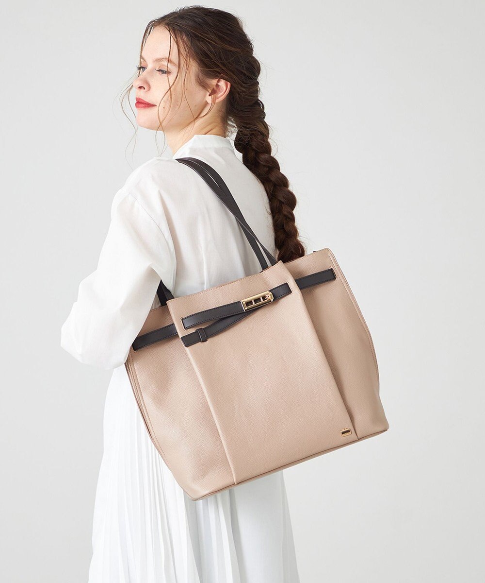 LA BAGAGERIE コンビカラーA4トートバッグ 