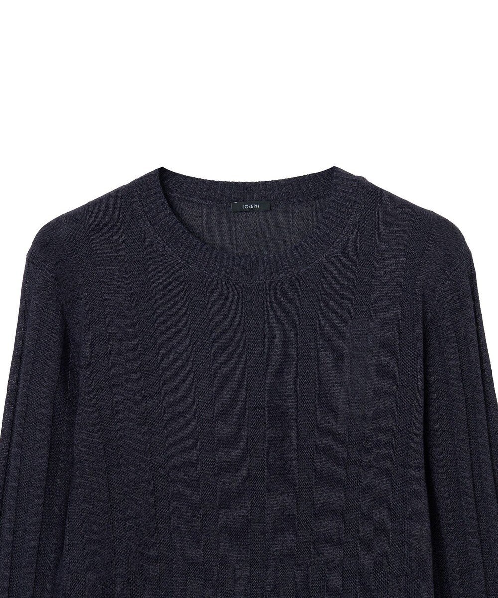 JOSEPH 【WEB&OUTLET限定・洗える】テクスチャードレーヨン　ラウンドネックニット 