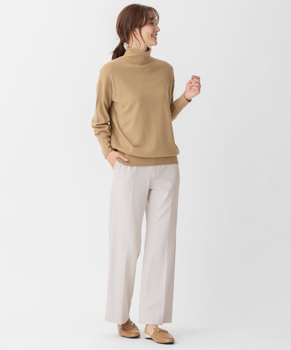 自由区 【裏起毛/撥水加工】TRギャバ ストレートパンツ 