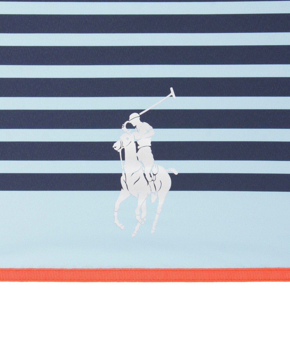 MOONBAT POLO RALPH LAUREN(ポロ ラルフローレン)ポロポニー ボーダー 折りたたみ傘 簡単開閉 