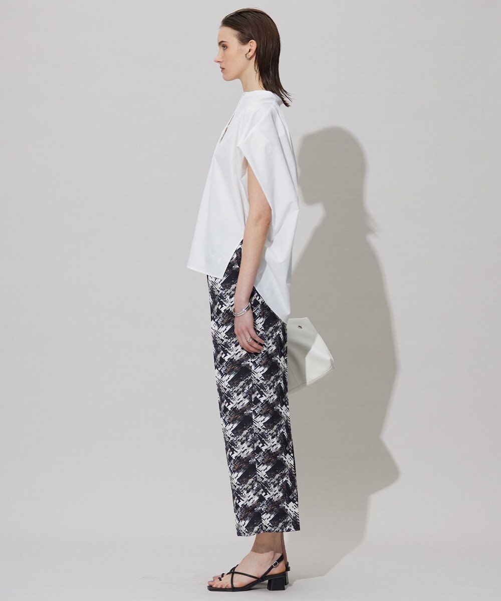 ICB 【接触冷感・UVカット・洗える】ヴィンテージスパンブロード デザインブラウス 