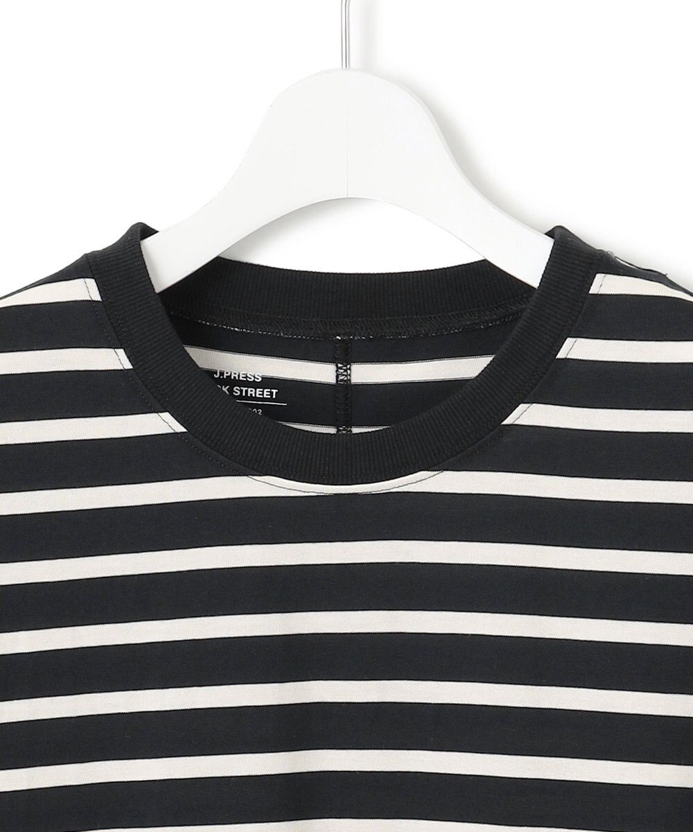 J.PRESS YORK STREET 【WOMEN】ボーダーキャップスリーブ Tシャツ 