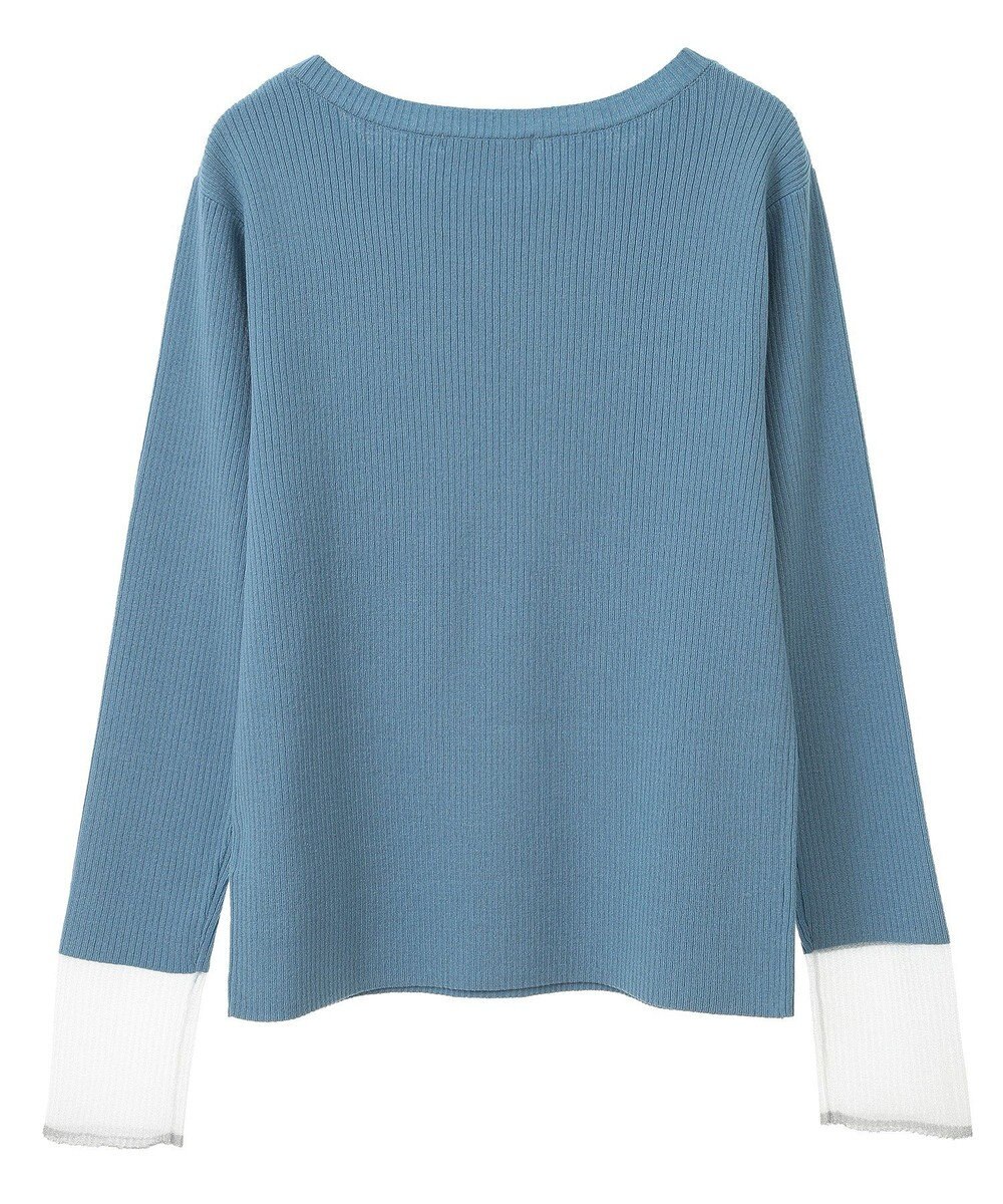 Green Parks アンチピリング袖シアーリブニットプルオーバー 