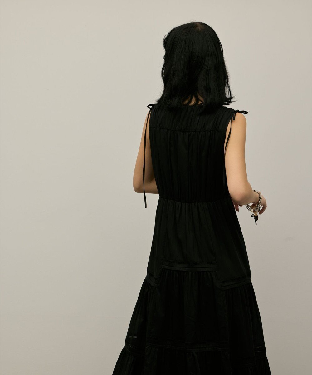 GRACE CONTINENTAL コットンシルクティアードワンピース 