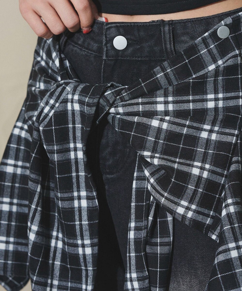 WEGO フェイクシャツスリーブデニム 