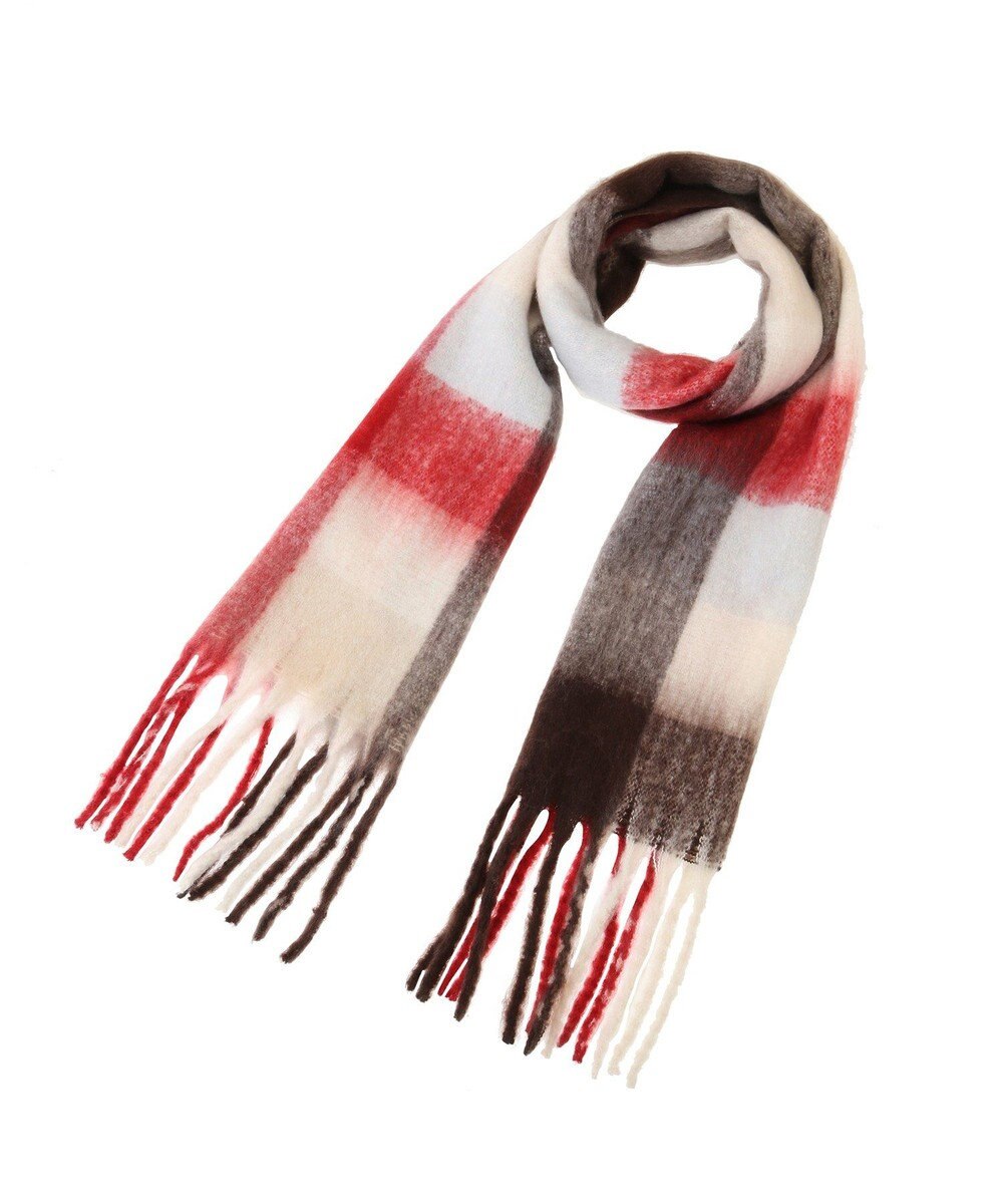 Green Parks ・ｆｕｒｒｙ　ｒａｔｅ　グラデーションチェックマフラー 