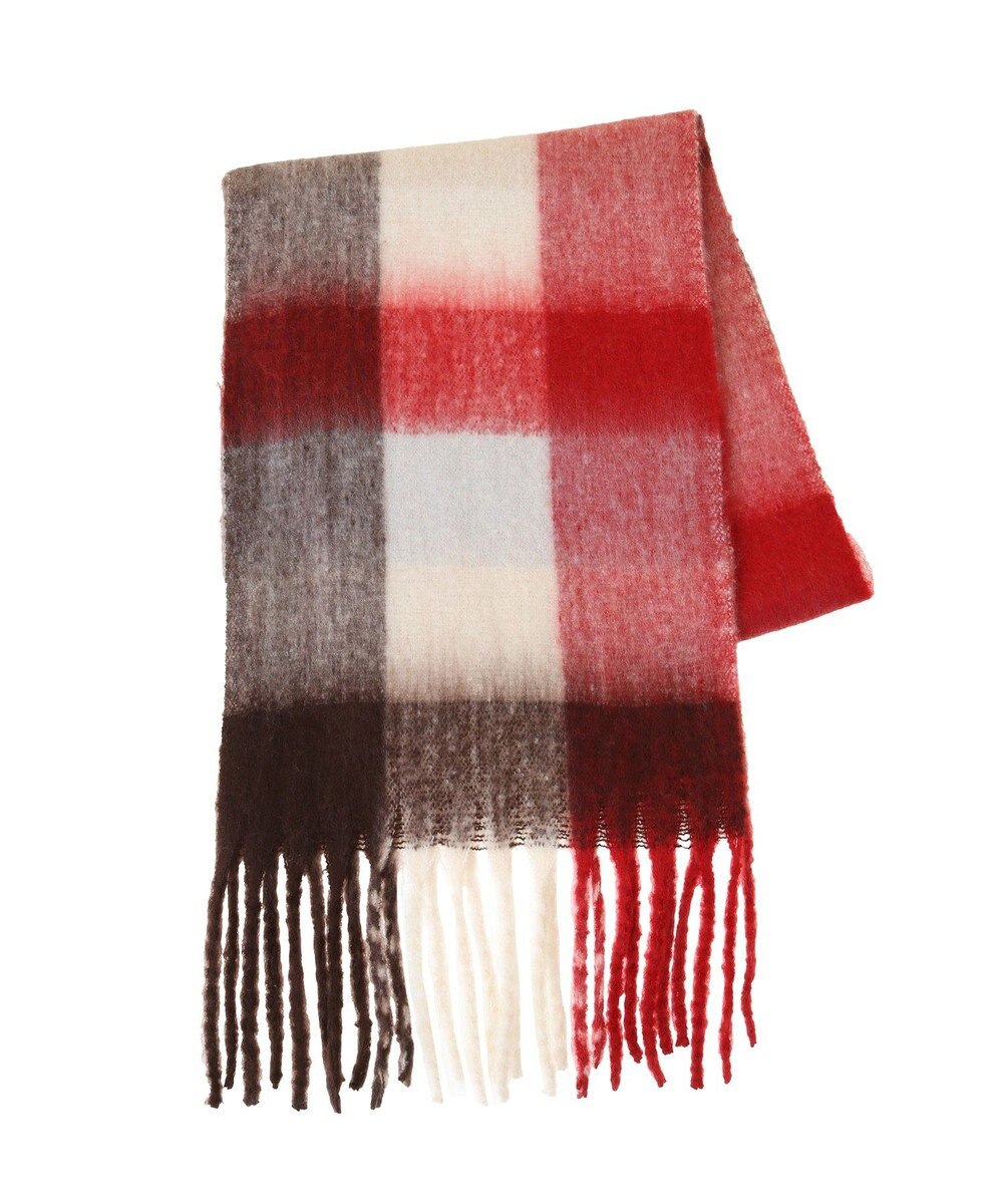 Green Parks ・ｆｕｒｒｙ　ｒａｔｅ　グラデーションチェックマフラー 