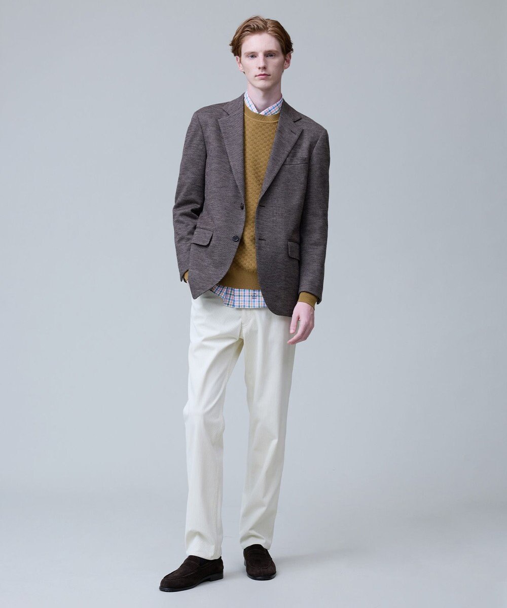 J.PRESS MEN 快適さとエレガンスを纏う【セットアップ対応 / ストレッチ】SOFAニット ハイグレードジャージー ジャケット 