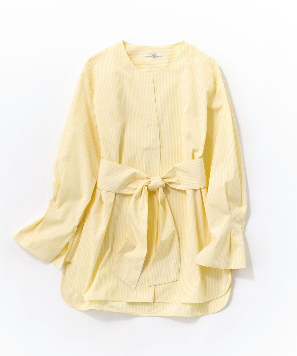 23区 L CANCLINI スキッパーベルト付き ブラウス 