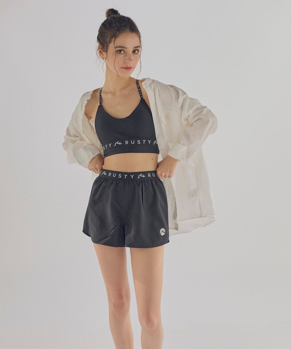 OP／FILA 【RUSTY】ニコちゃんロンT＋ショートパンツ付きビキニ 4点セット水着 