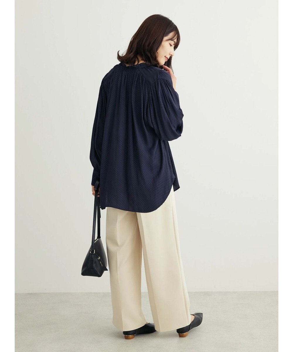 Green Parks とろみ衿フリルブラウス 