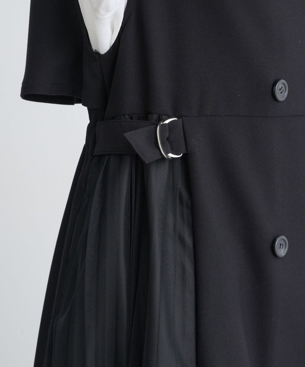 earth music&ecology サイドプリーツジレンチ 