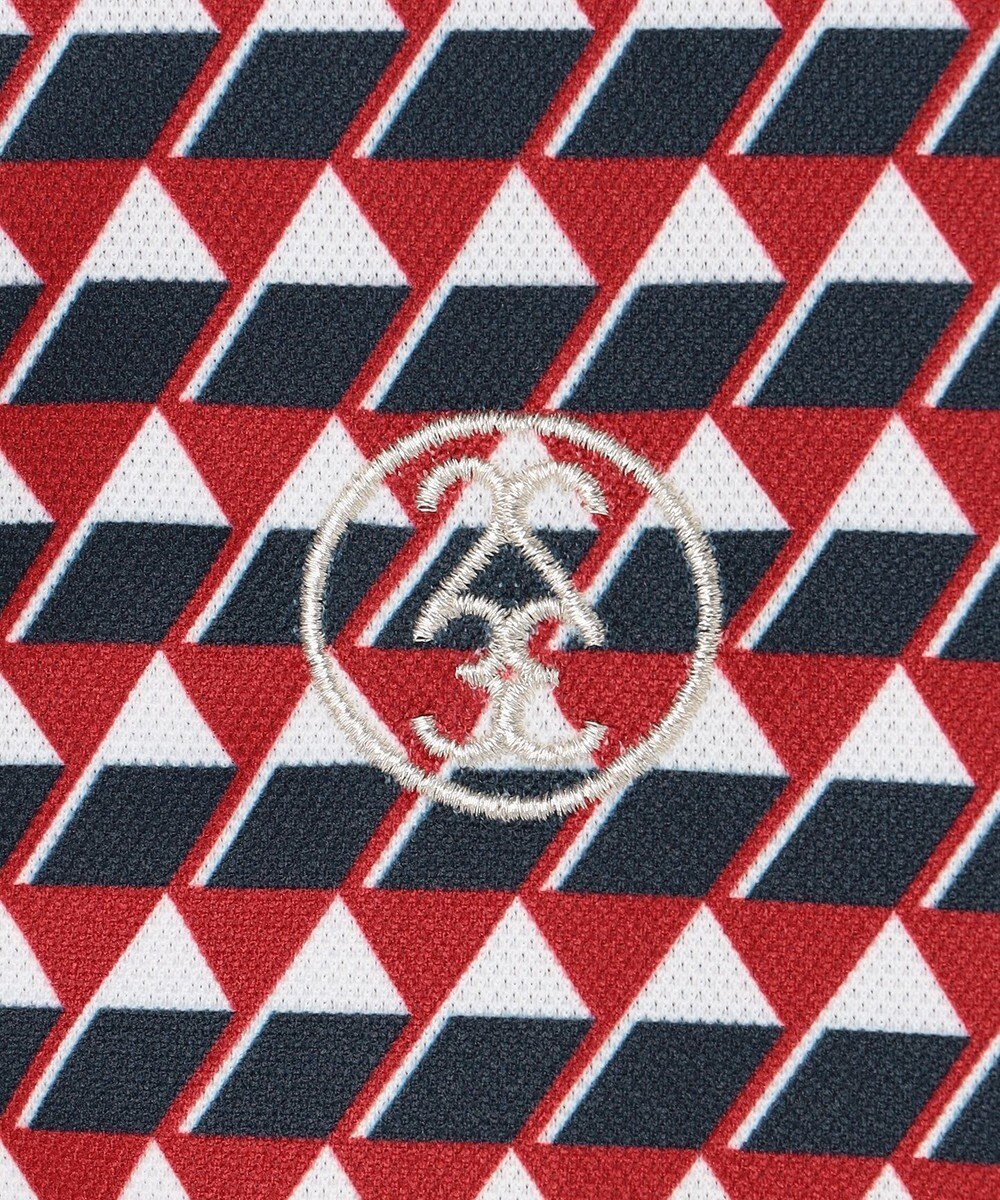 23区GOLF 【WOMEN】フラッグプリント長袖ポロシャツ 