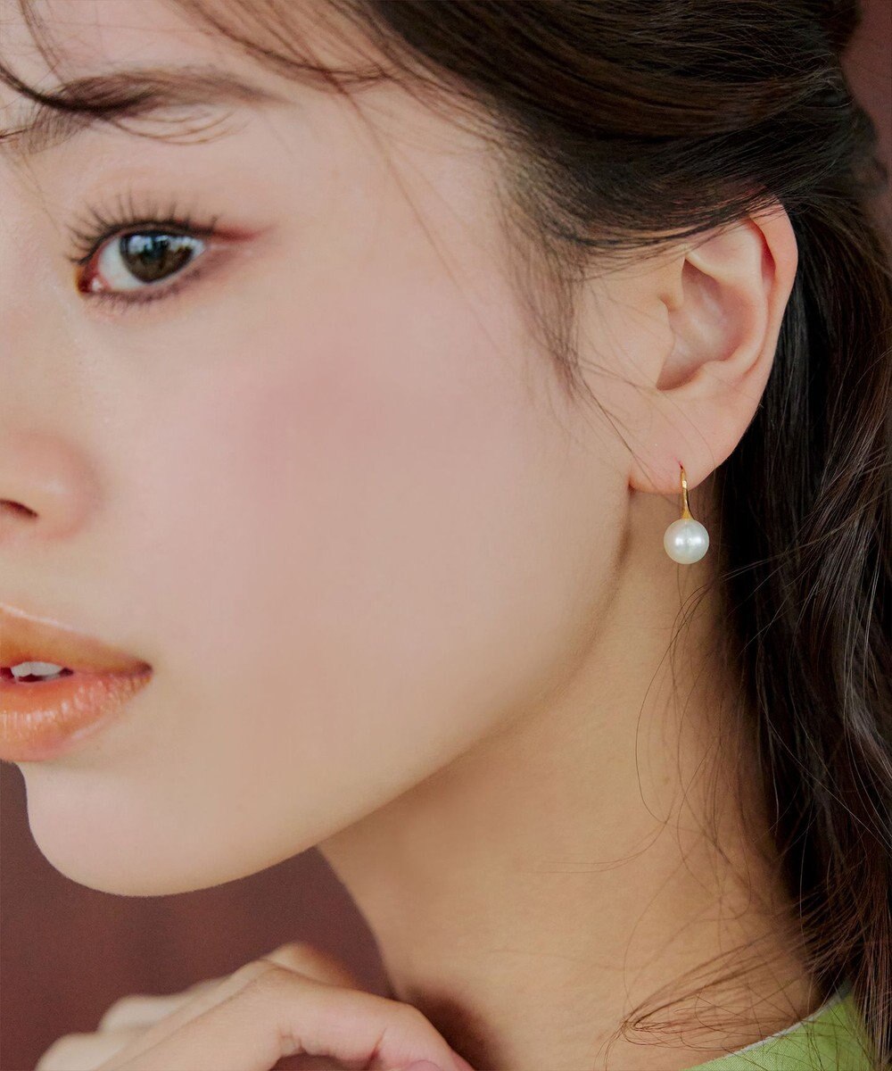 Tiaclasse 【金属アレルギー対応】フック型パールピアス 