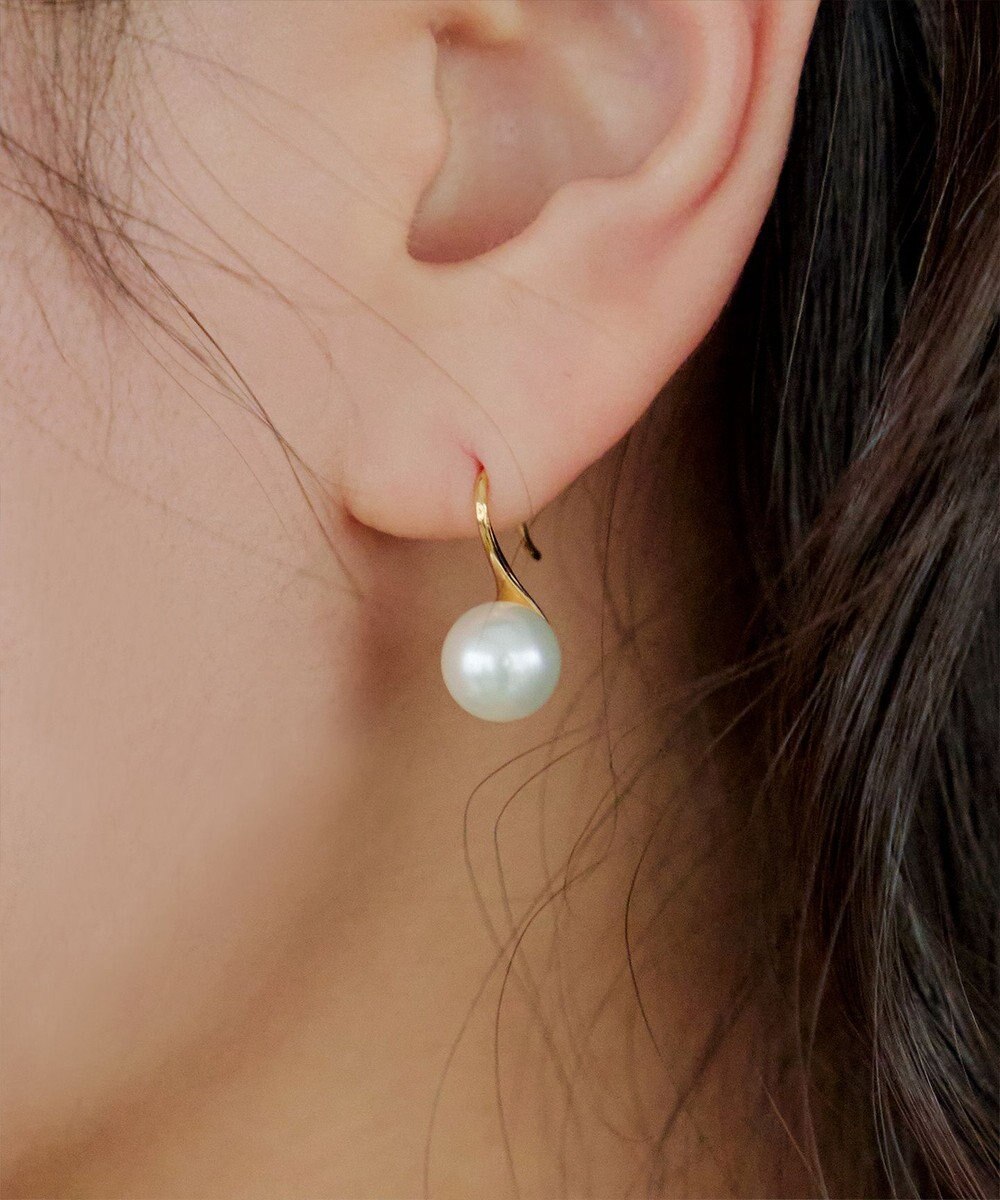 Tiaclasse 【金属アレルギー対応】フック型パールピアス 