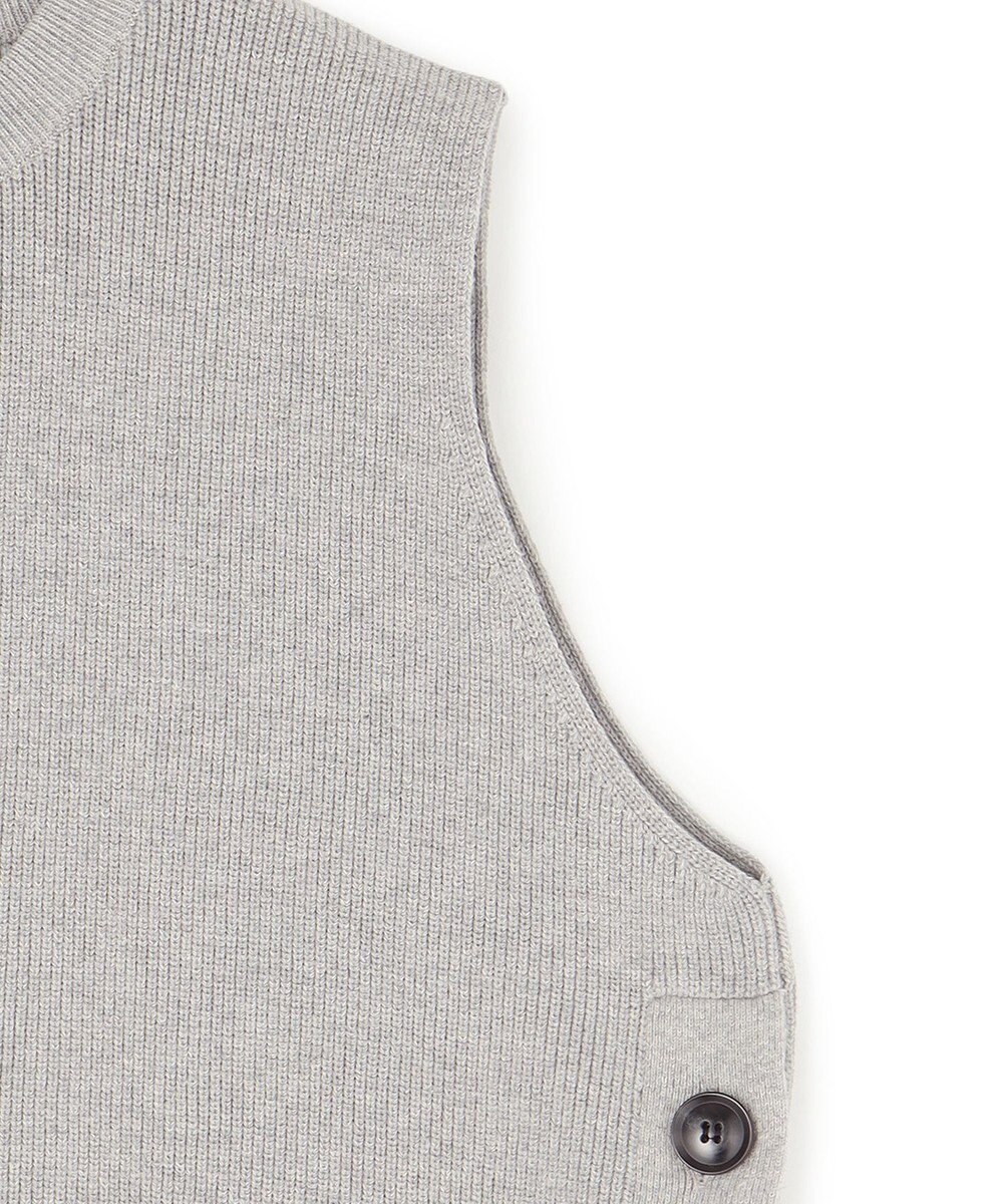 UNFILO 【洗える】サイドボタンニットベスト 