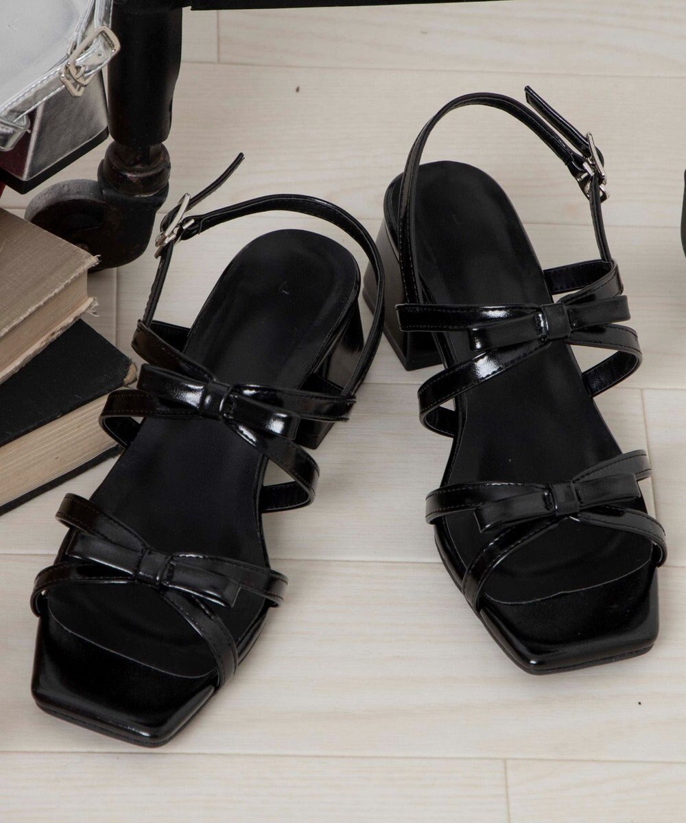 WEGO リボンヒールサンダル 