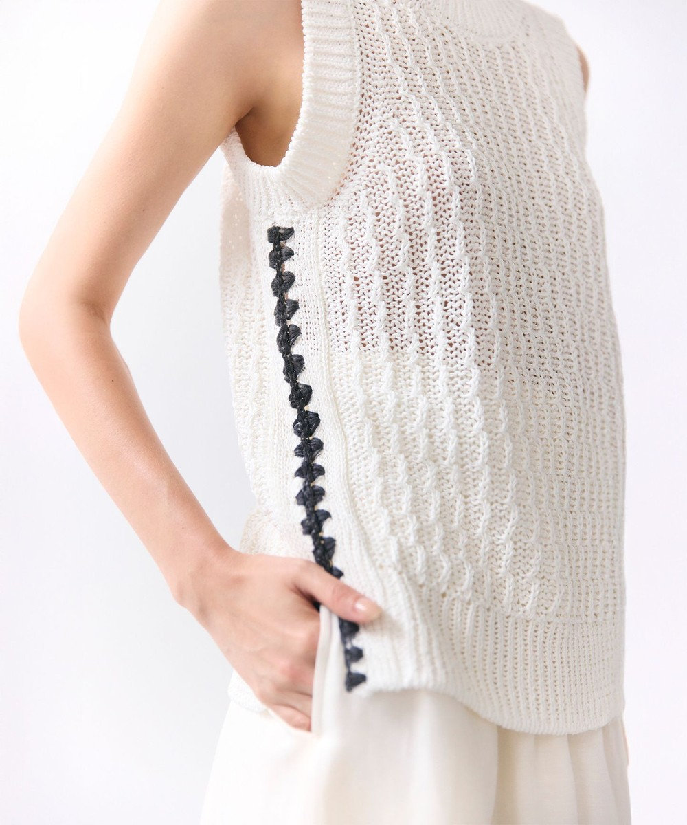 BEIGE， ATACAM / テープヤーン ノースリーブニット 