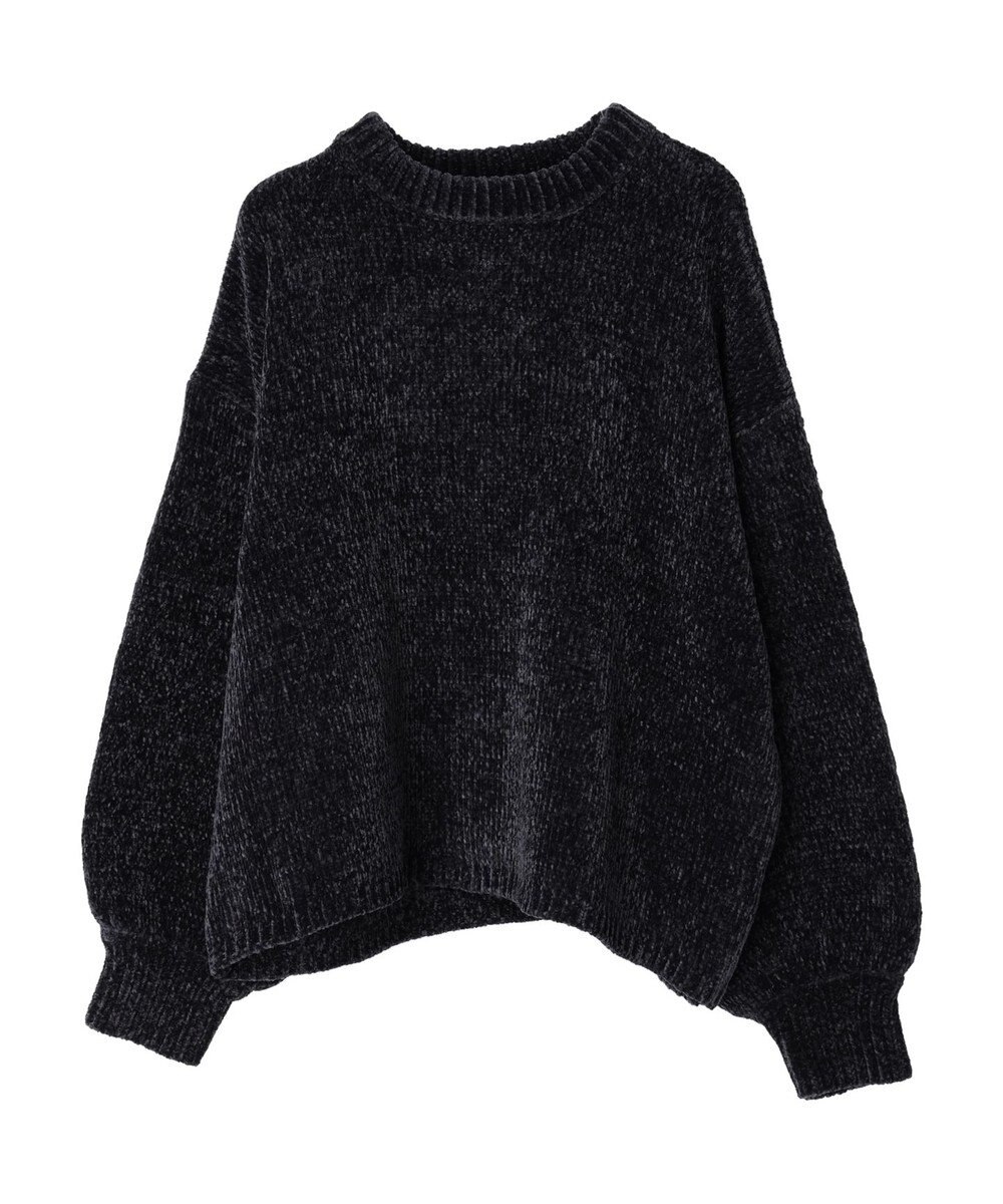 earth music&ecology シャイニーベロアモールプルオーバー 