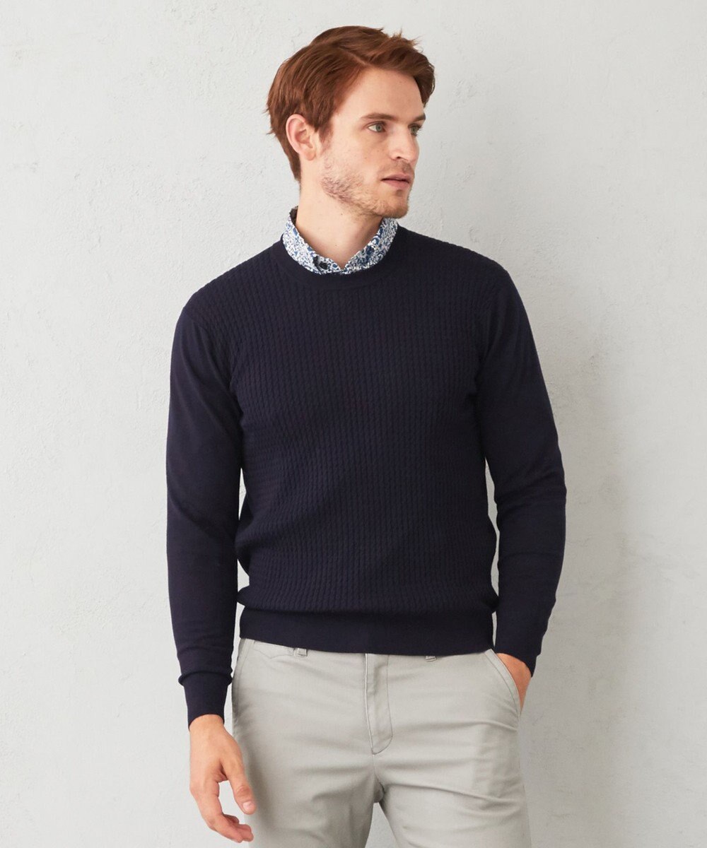 JOSEPH ABBOUD 【新色追加】チクチクしない SNOWYクルーネックニット 