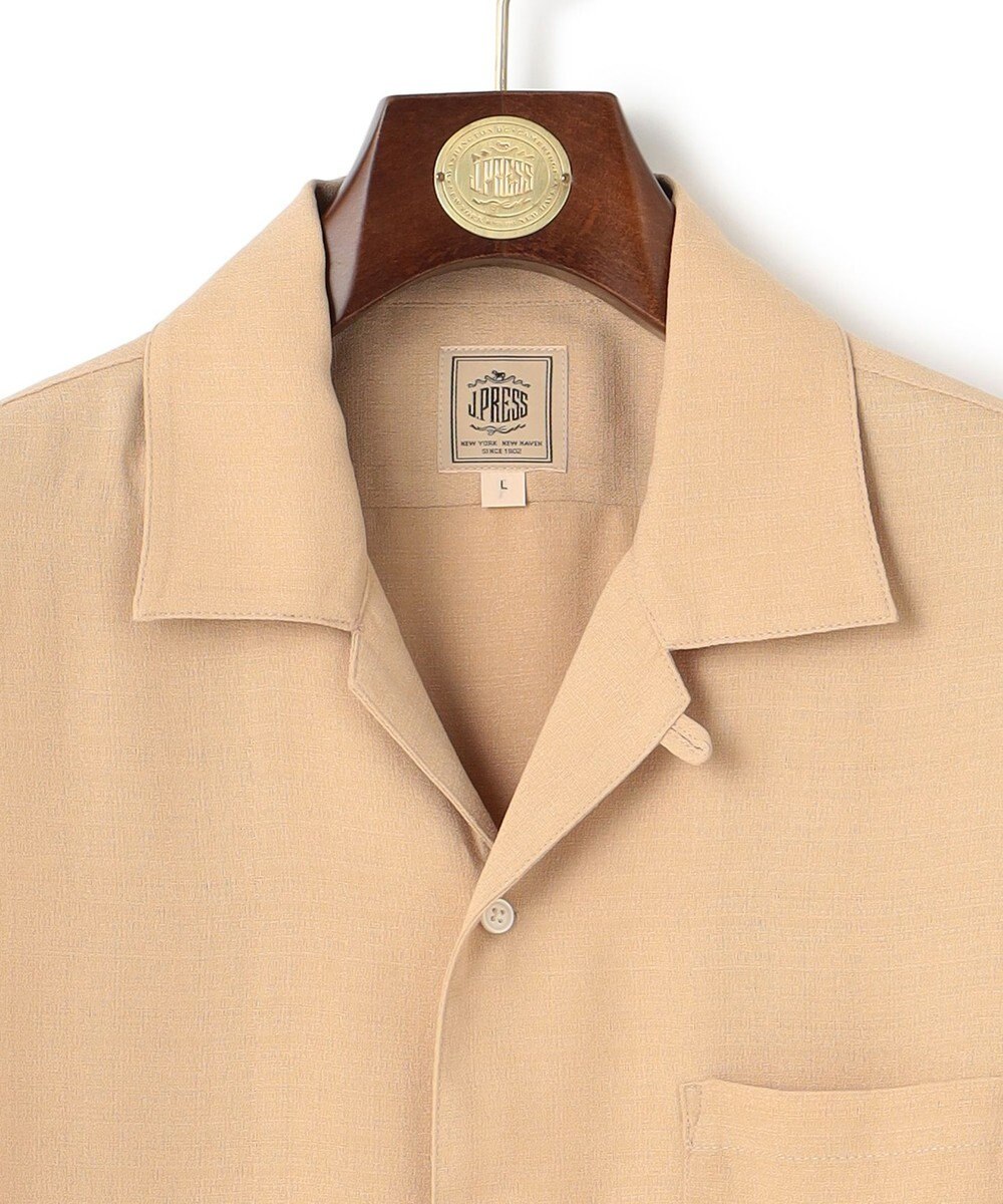 J.PRESS MEN 【WEB・一部店舗限定】リネンライク オープンカラーシャツ 