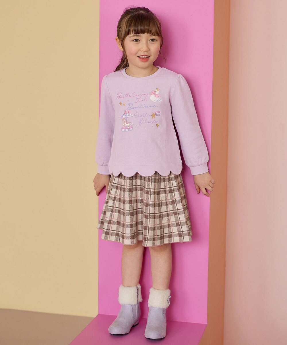 ANY KIDS 裏毛 スカラップ トレーナー 