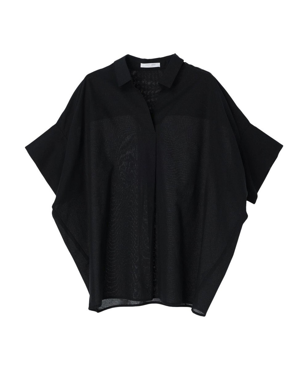 Green Parks 綿麻混スキッパーシャツ 