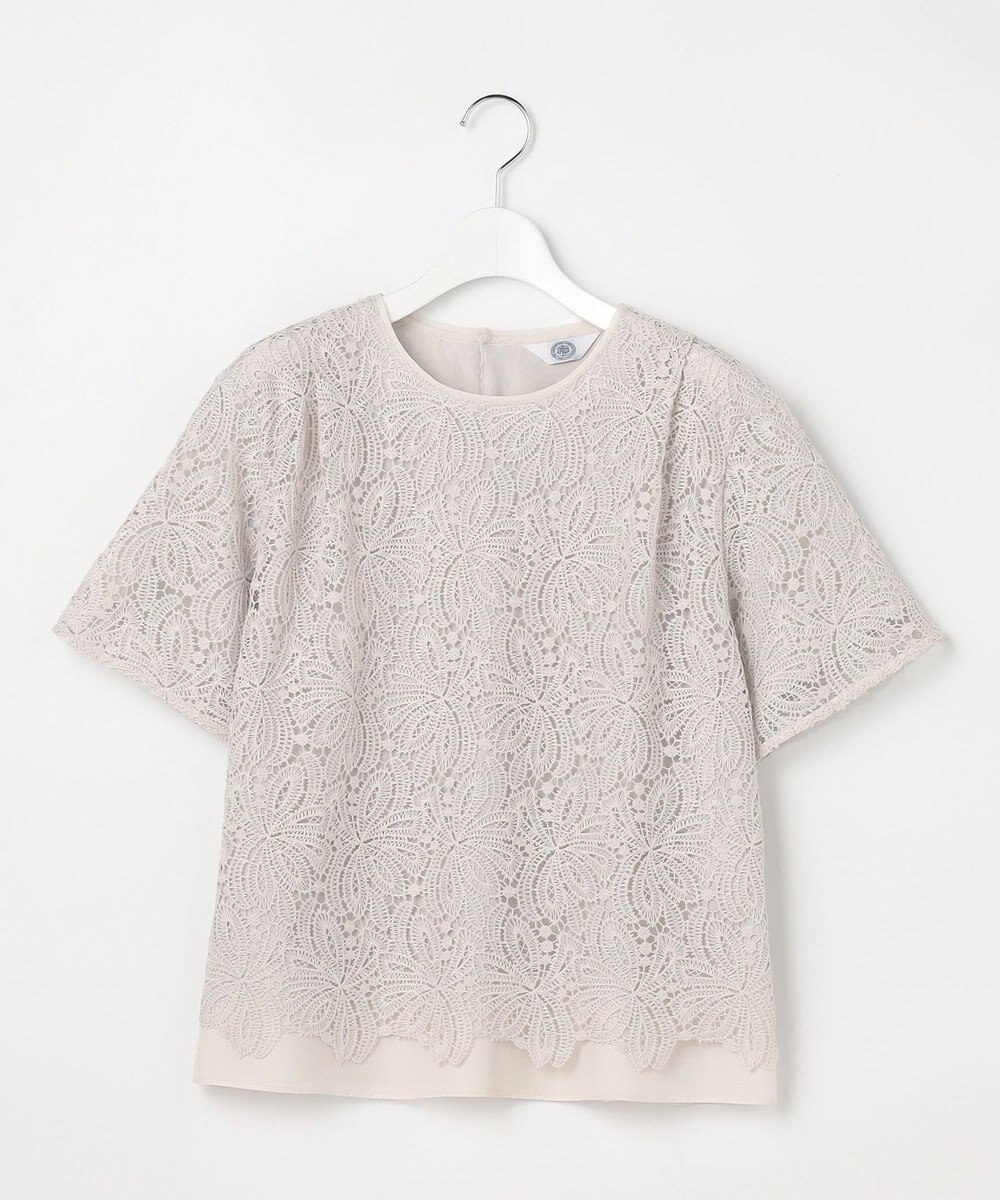 J.PRESS LADIES レースコンビジャージー カットソー 