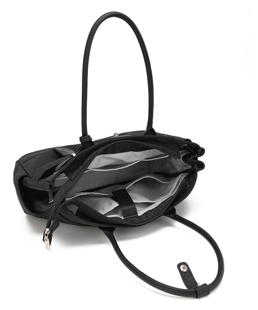 style code 【高密度ナイロン×レザー】ナイロンロングハンドルトートバッグ　軽量　大容量 