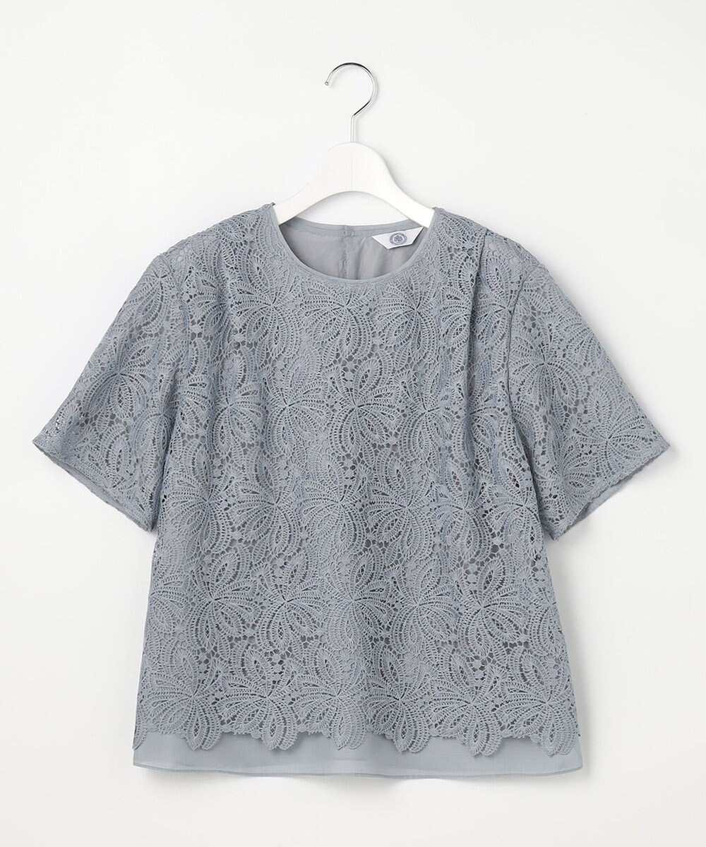 J.PRESS LADIES レースコンビジャージー カットソー 