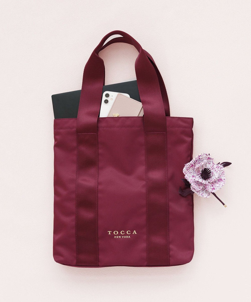 TOCCA 【アップサイクルコサージュ付き・美香＆Lovécoコラボ・数量限定・A4サイズ対応】FLOWER IN HEART BAG バッグ 