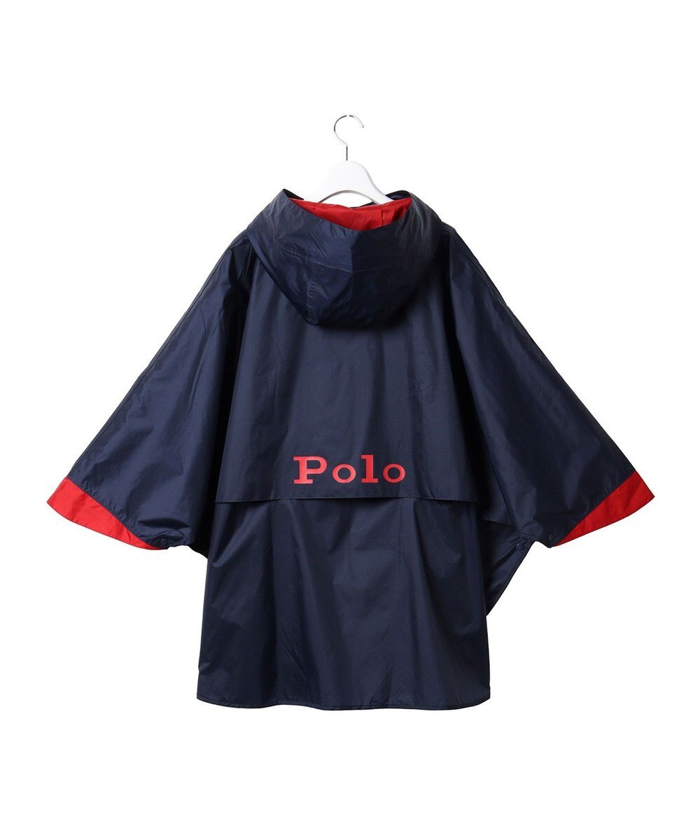 MOONBAT POLO RALPH LAUREN レインポンチョ 透湿撥水 カラーブロック 収納袋付き 