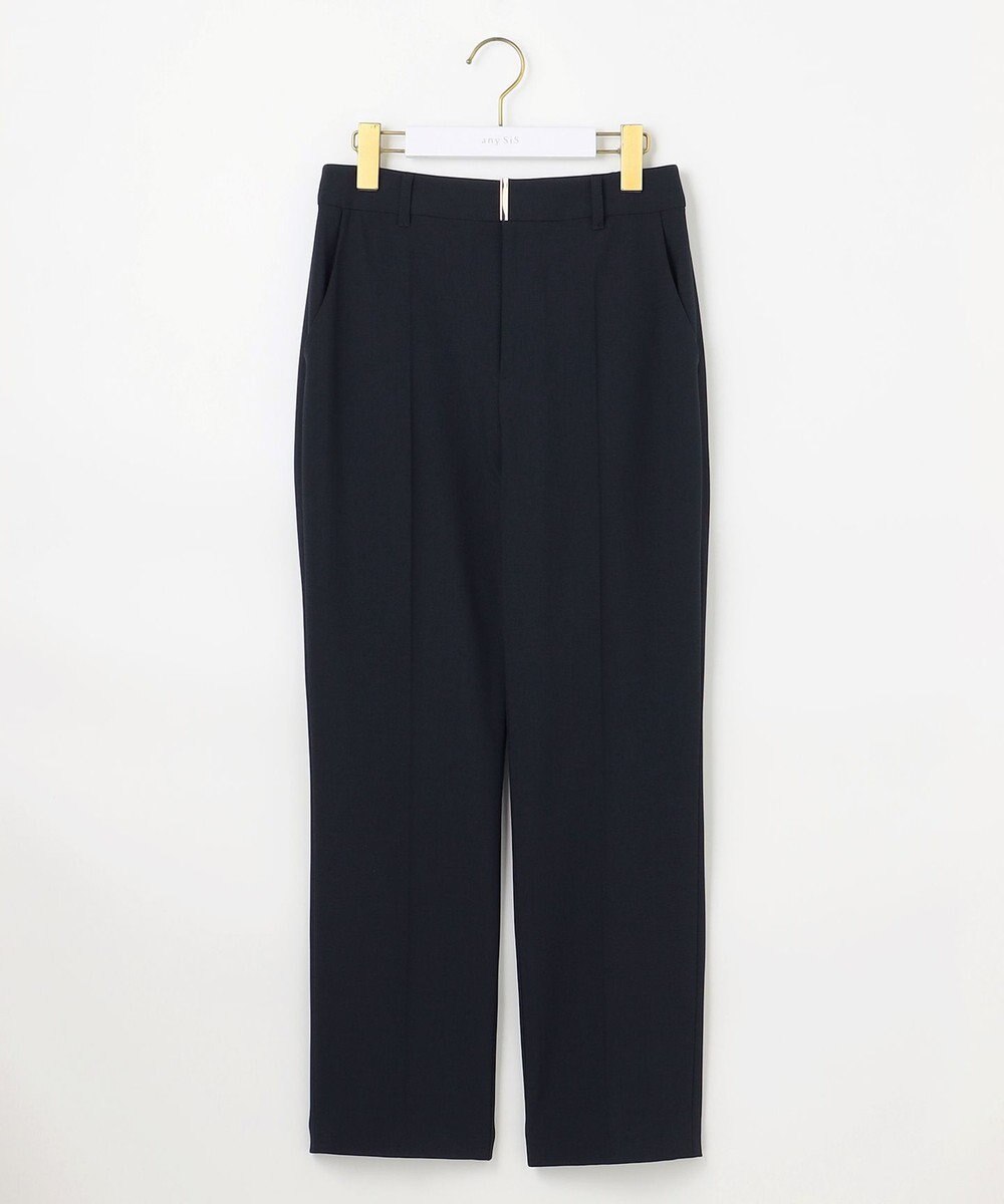 ANY SIS L ウーステッドエステル テーパード パンツ 
