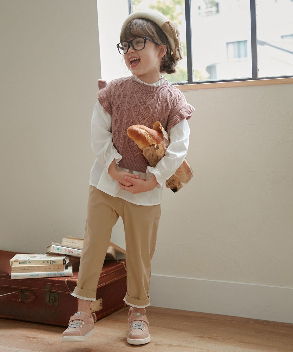 ANY KIDS IFME CALIN バックリボンラメニットスニーカー 