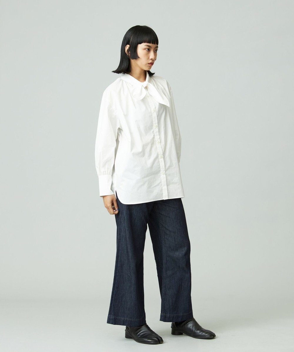 J.PRESS YORK STREET 【WOMEN】コットンボータイ ブラウス 