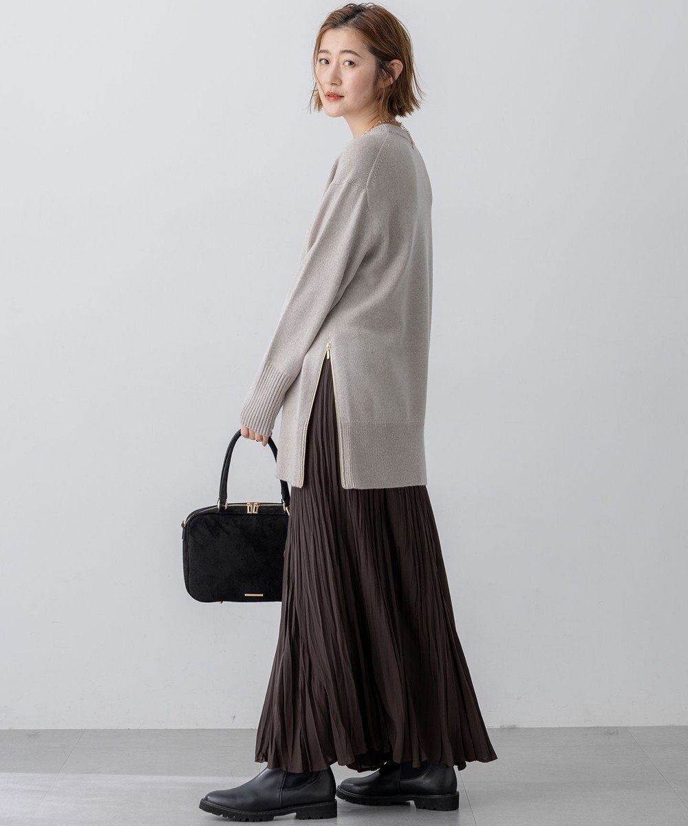 23区 S 【洗える】クラッシュ プリーツ ジョーゼット スカート 